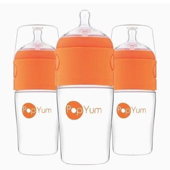 Nwt PopYum 260 ml Anti-Colic Formula Making/Mixing/Dispenser Baby Bottles 3 Pack - Picture 2 of 10